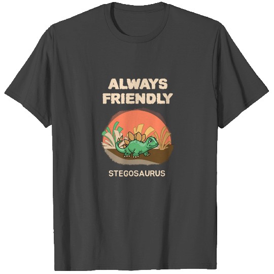 Stegosaurus Dino Cartoon Design T Shirts