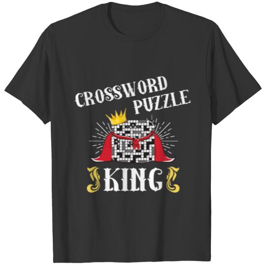 Crossword Puzzle Solving King Funny Puzzle Gifts T-shirt