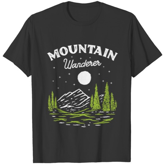 Mountain Wanderer Hiking Nature Vintage T Shirts