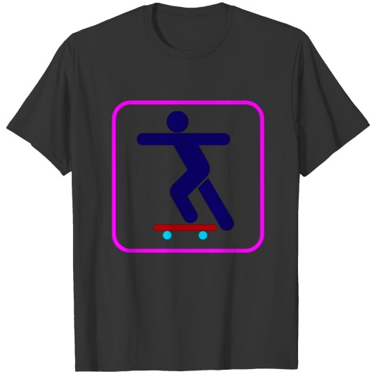 skater for bright T-shirt
