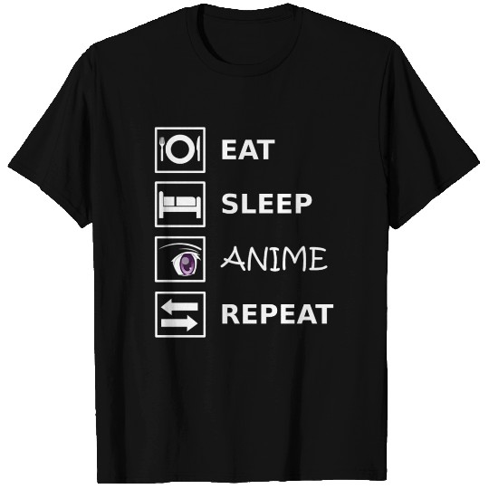 Eat Sleep Anime Repeat T Shirts