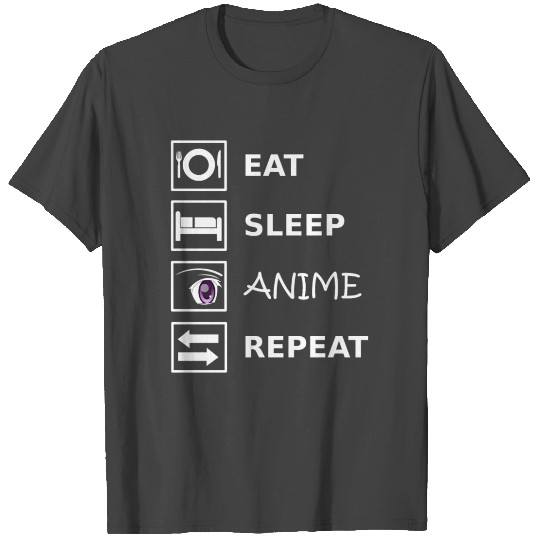 Eat Sleep Anime Repeat T Shirts