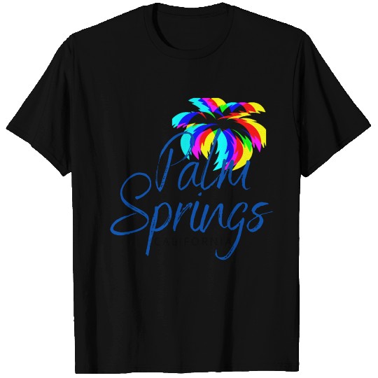 Palm Springs Neon Tree (Blue) T Shirts