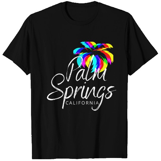 Palm Springs Neon Tree (White) T Shirts