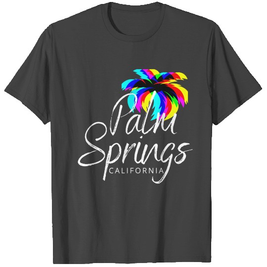 Palm Springs Neon Tree (White) T Shirts