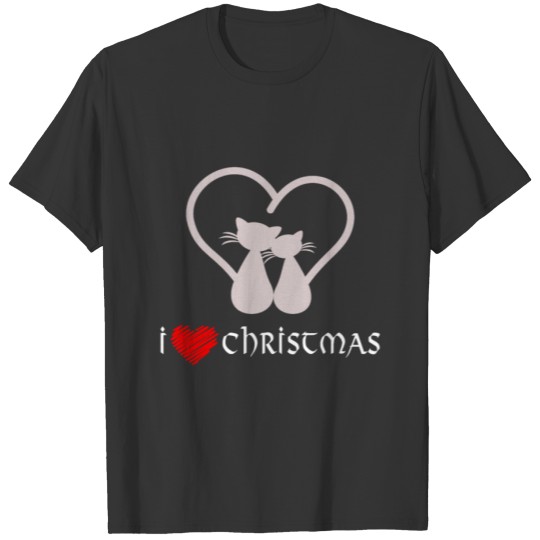 I love Christmas Cats T Shirts