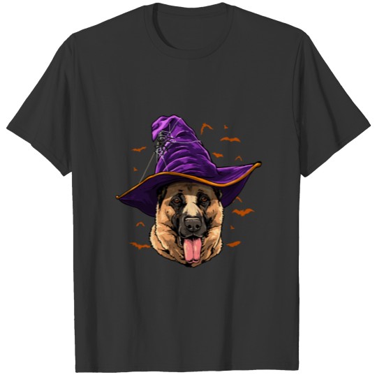 German Shepherd Witch Funny Halloween Gifts Dog Lo T Shirts