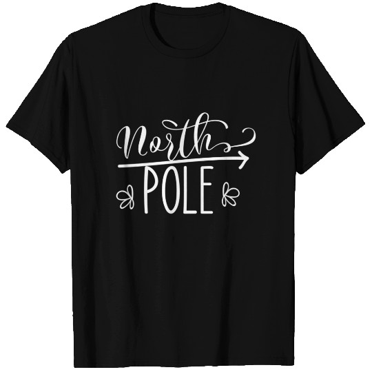 North Pole Typography Christmas Holidays Design T Shirts