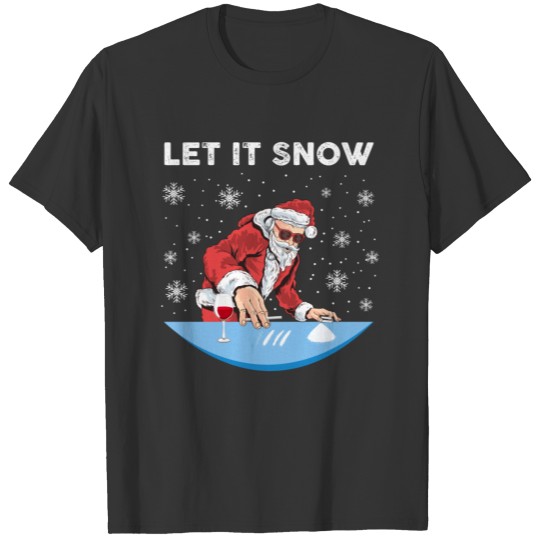 Let It Snow Santa Cocaine Christmas Sweater T-shirt