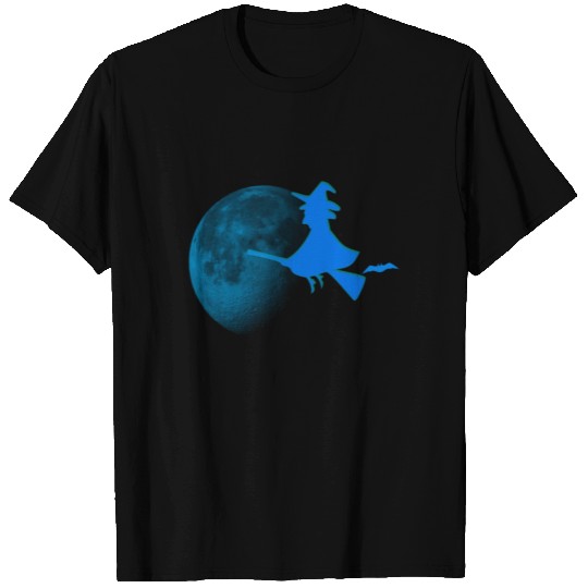 Witch Halloween Moon Trendy Vintage T Shirts