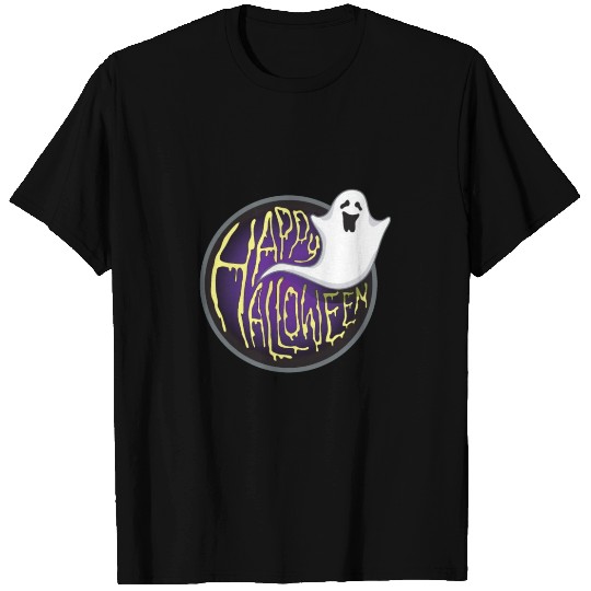 Ghost Happy Halloween Purple T Shirts