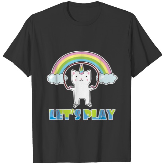 Kitty Cat Unicorn with magical rainbow cute gift T-shirt