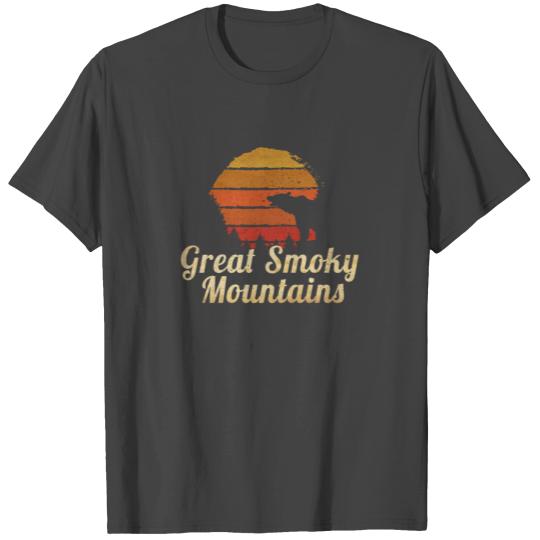 Retro Great Smoky Mountains Bear 80s Gift T Shirts