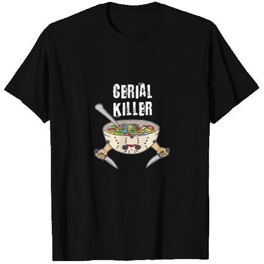Funny Cereal Killer T Shirts Cereal Box Milk With Su