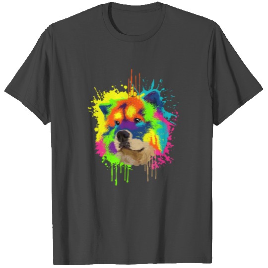 Splash Art Chow Chow Dog Lover Gift Idea T Shirts