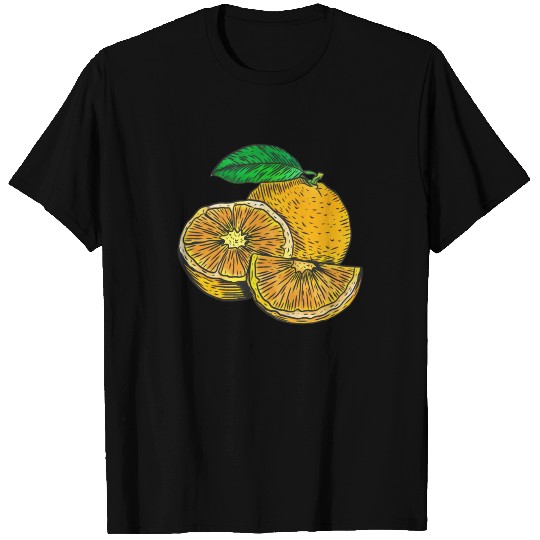 Frash Orange Fruit illustration T Shirts