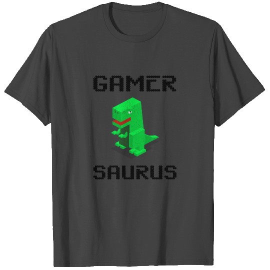 8 Bit Dinosaur Gamer Saurus Kids Teens Toddlers T Shirts