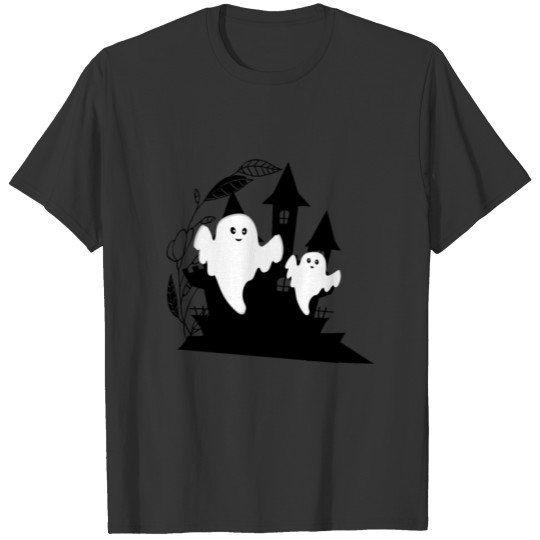 Ghost Halloween Costume Girls Boys T-shirt