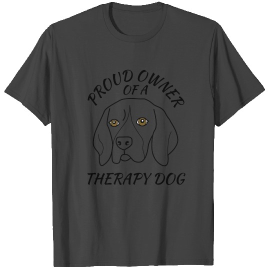 Proud Owner Therapy Dog Beagle T Shirts