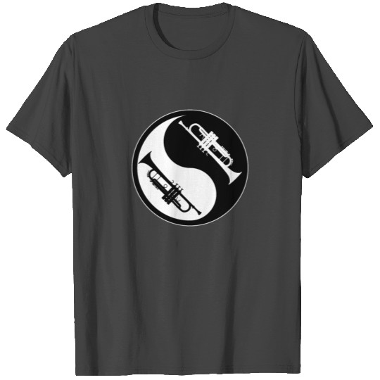 Trumpet Ying Yang Brass Instrument Jazz Music Gift T Shirts