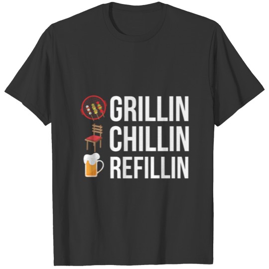 BBQ Grill Chef Summer Garden Food Beer Grilling T-shirt