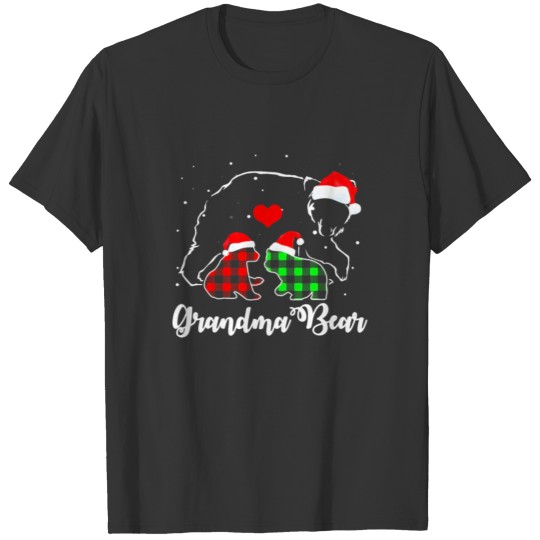 Grandma Bear Two Kids Christmas Pajama Matching T-shirt