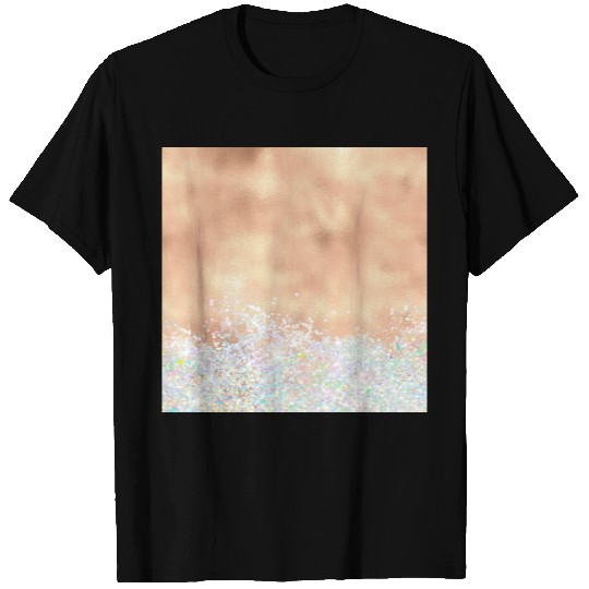 Rose Gold Holographic Glitter Pretty Girly T Shirts
