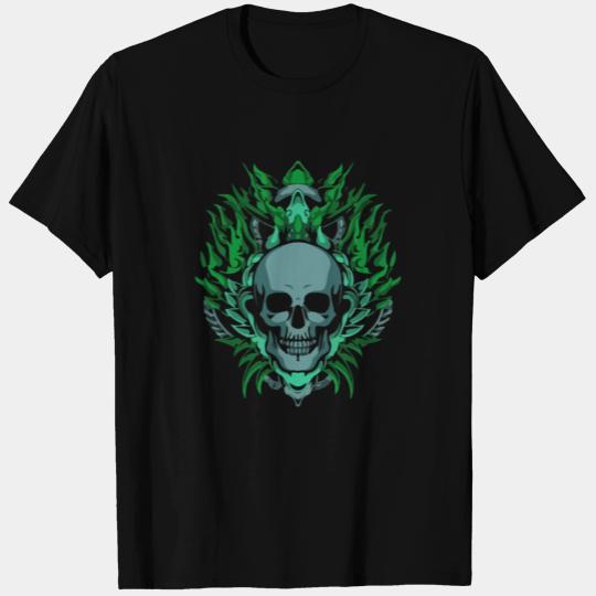 Royal Green Skull T Shirts