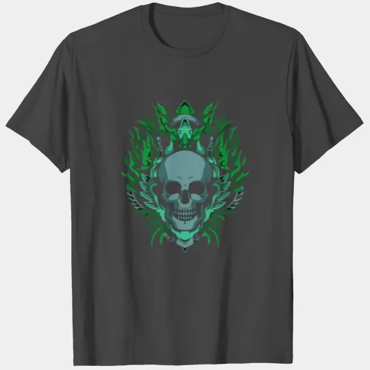 Royal Green Skull T Shirts