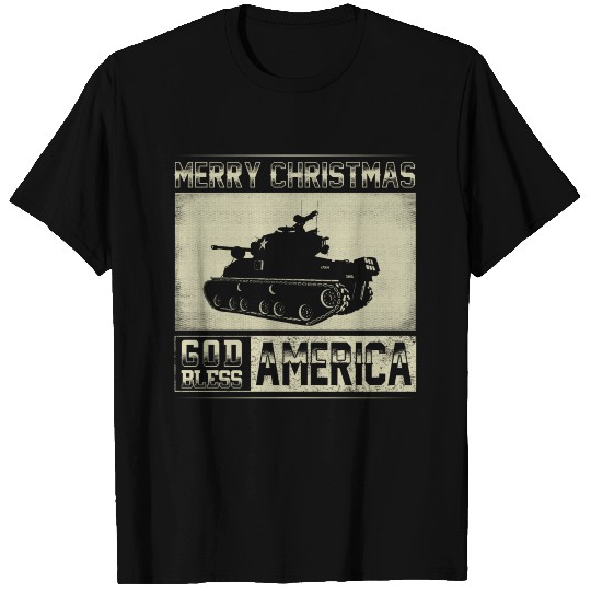 Merry christmas God Bless America T Shirts