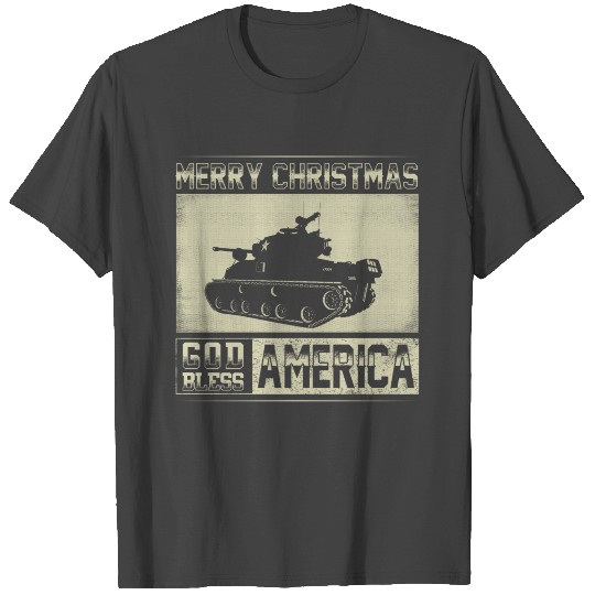 Merry christmas God Bless America T Shirts