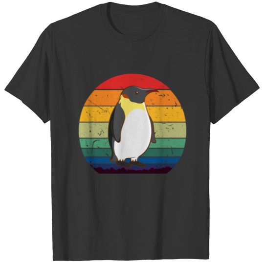 Vintage Retro Penguins Sunset 70s 80s 90s Penguins T-shirt