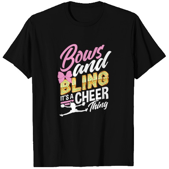 Bows & Bling It's A Cheer Thing Funny Cheerleader T Shirts