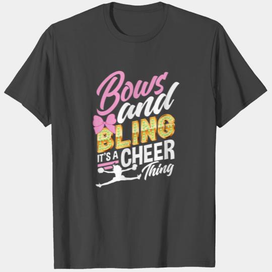 Bows & Bling It's A Cheer Thing Funny Cheerleader T Shirts