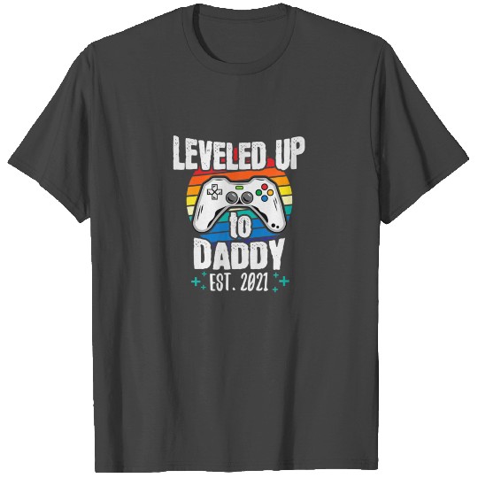 Leveled Up Daddy To Be Becoming Dad Baby T Shirts