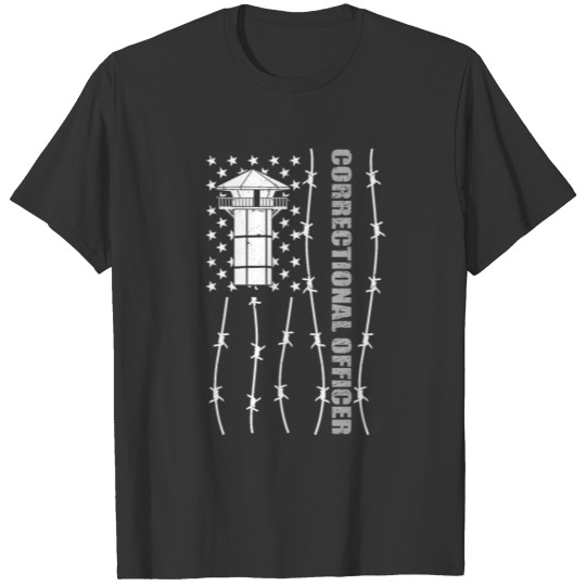 American Flag Correctional Officer Gift T-shirt