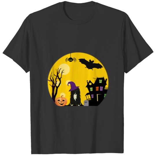 Pekingnese Dog Halloween Costume Spooky Full Moon T Shirts