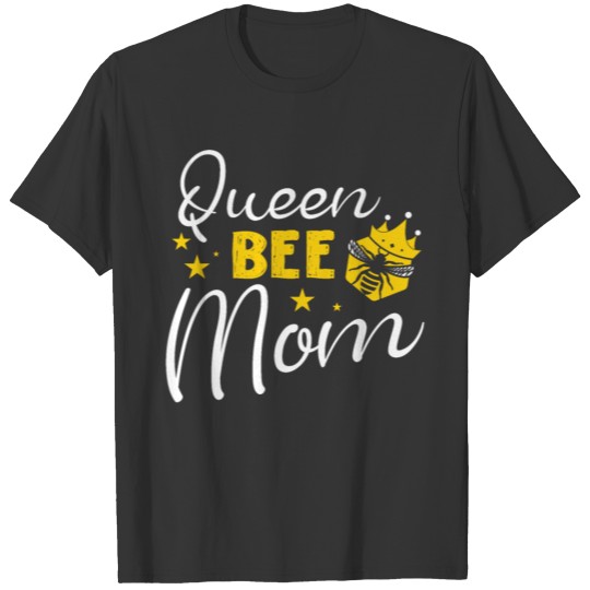 Queen Bee Mom Mommy Beehive Honeycomb Stingless T Shirts