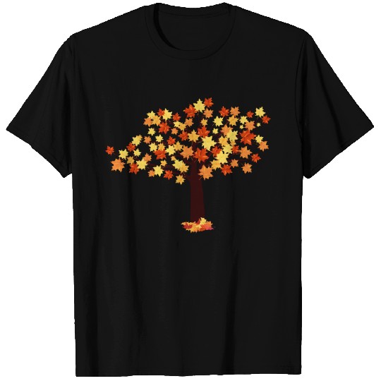 Colorful autumn tree orange red leaves fall time T Shirts
