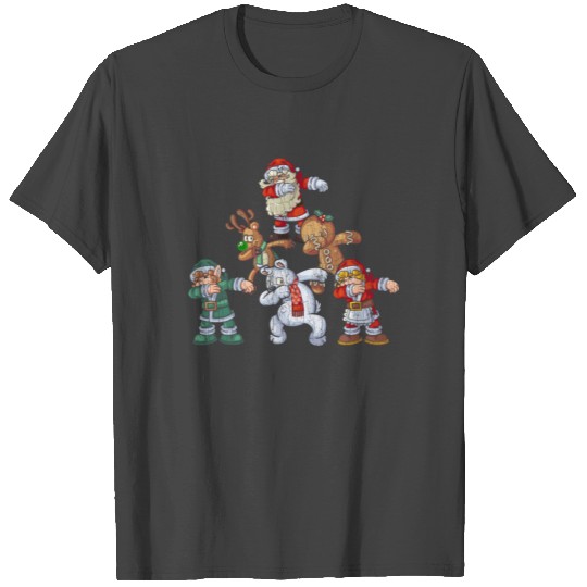 Dabbing Santa Reindeer Elf Bear Gingerbread Gifts T Shirts