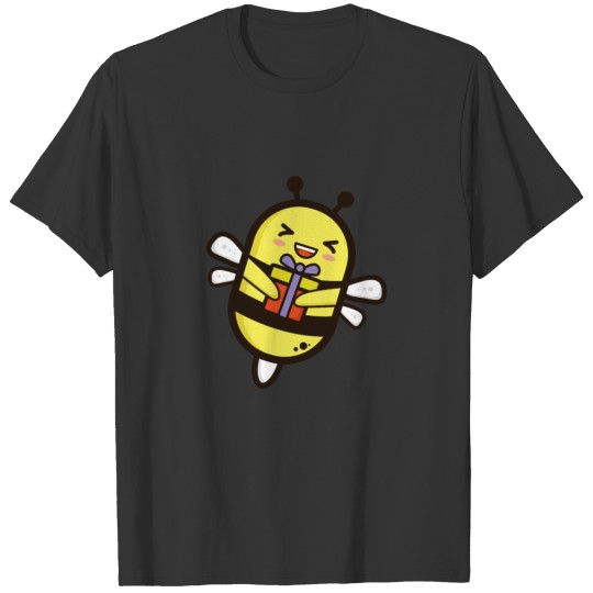 Cute Bee n Gif Christmas T Shirts