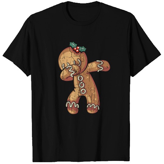 Dabbing Ginger Bread Graphic Gifts Christmas T Shirts
