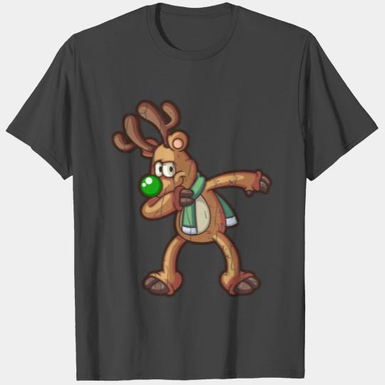 Dabbing Reindeer Graphic Gifts Christmas T Shirts