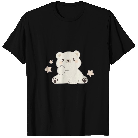 Polar Bear Cute Teddy Bear With Stars Cute Animals T Shirts