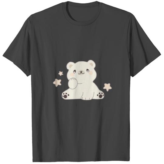 Polar Bear Cute Teddy Bear With Stars Cute Animals T Shirts