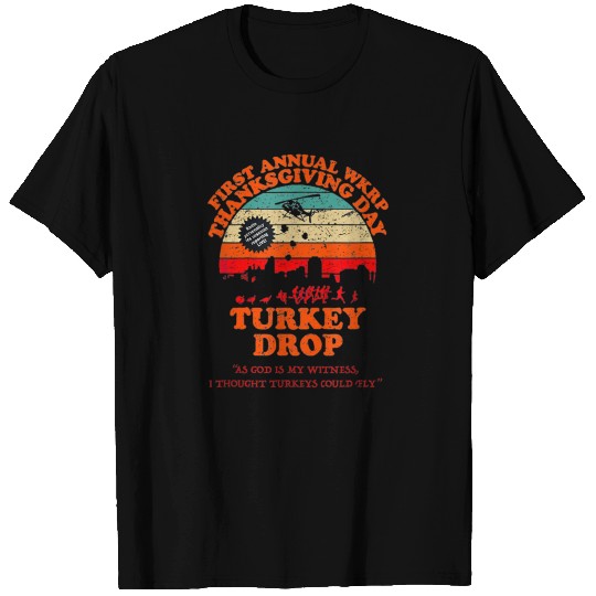 Funny Wkrp Turkey Drop Turkey Thanksgiving Turkey T Shirts