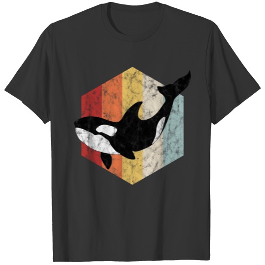 Orca Killer Whale Ocean Sea Gift Retro Vintage T Shirts