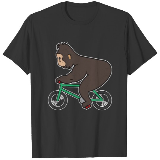 Cute Animals Gorilla Biker Bike Lover Gift Idea T-shirt