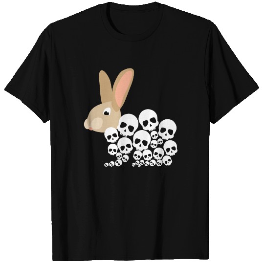 Rabbit With Skull Fur - Funny T Shirts