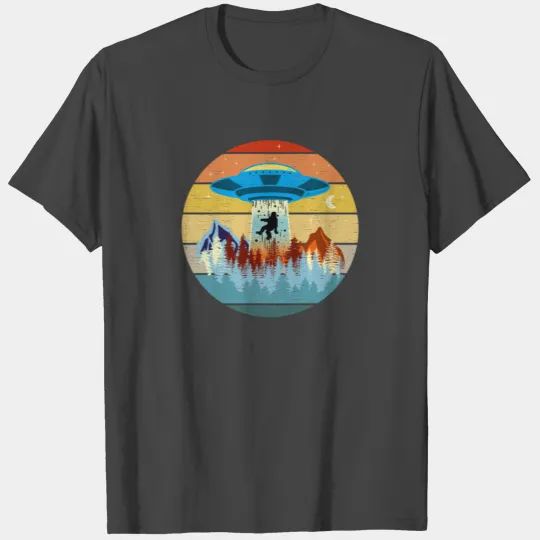 Bigfoot UFO Abduction Aliens Big Foot Sasquatch Ab T Shirts